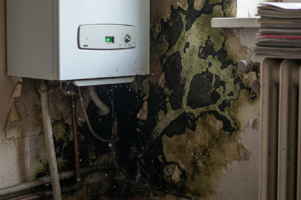 Caldaia accesa in continuazione: scopri l'angolo di casa dove la muffa si annida inosservata